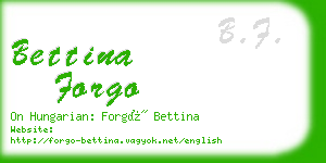 bettina forgo business card